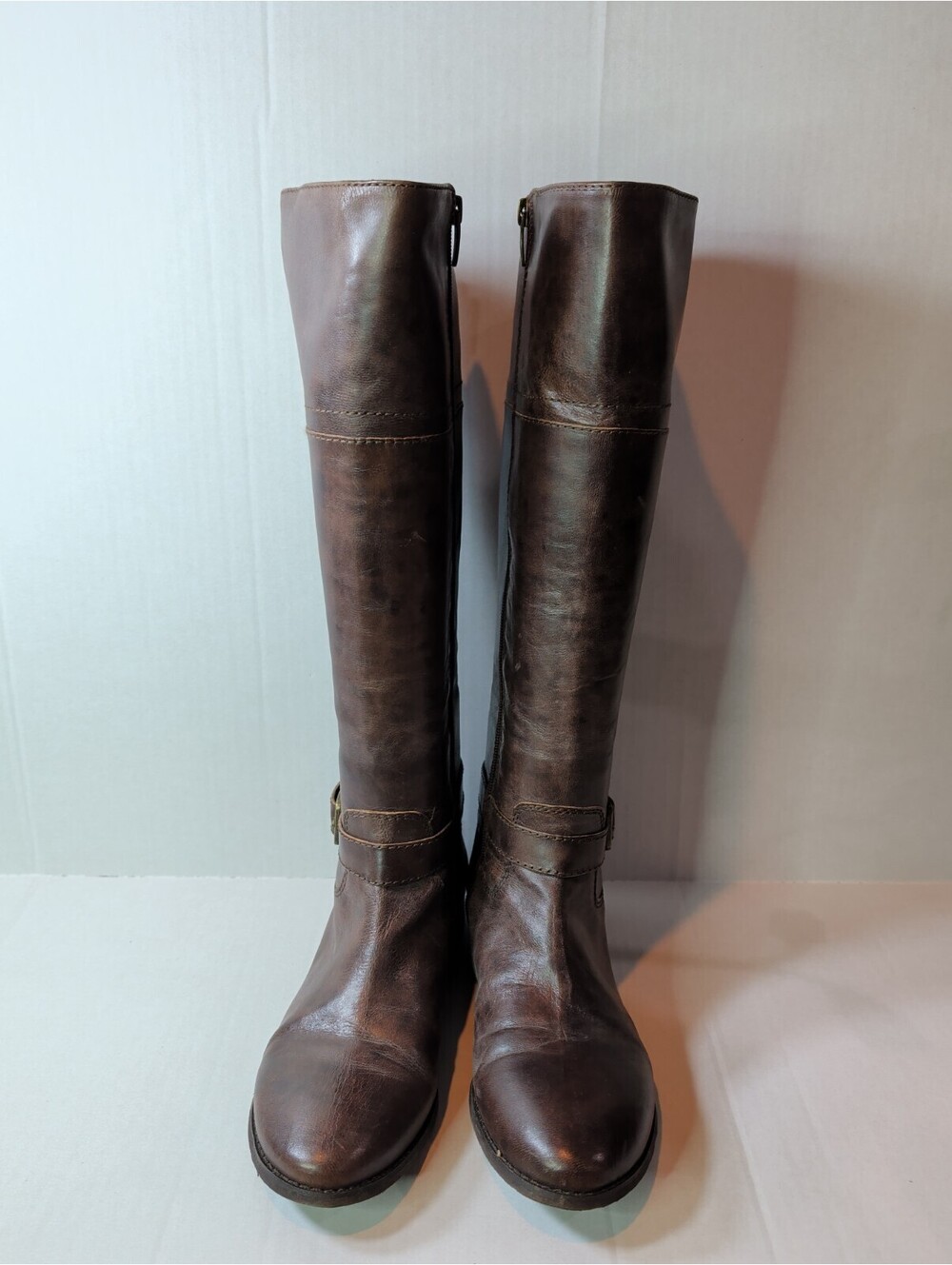 Marc Fisher Womens Aysha Leather Round Toe Knee High Riding Boots size 8.5